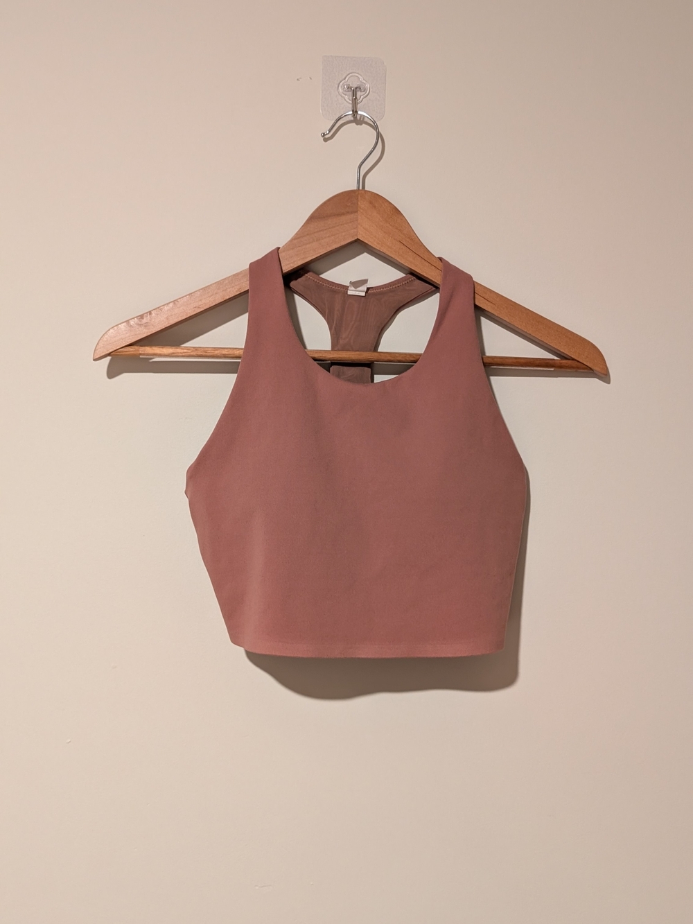 Uniqlo Dusty Rose Racerback Crop Top